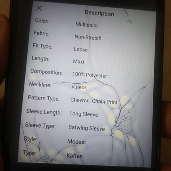 MULTICOLOR CHAIN PRINT MAXI CAFTAN - Picture 5 of 6